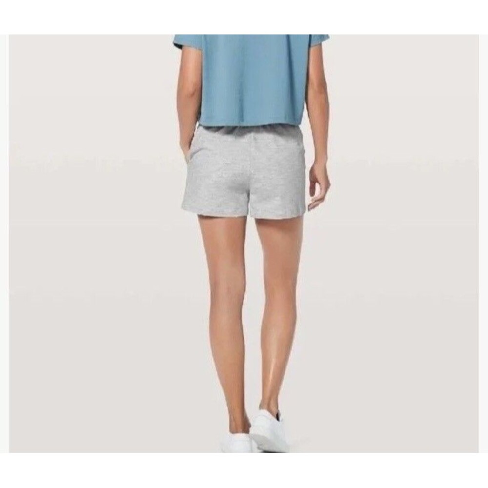 Lululemon Womens On The Fly Gray Space Dye Athletic Workout Sporty Shorts 10